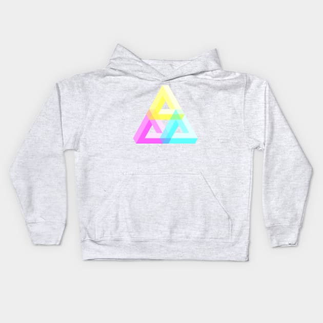 Impossible AND transparent triangles V3 Kids Hoodie by TRIME